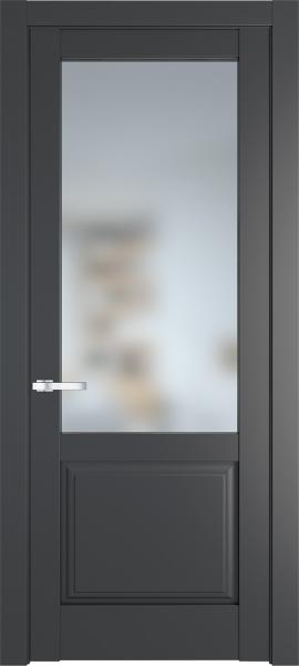 Остекленная дверь Профиль дорс 4.2.2PD Графит в эмалевом покрытии