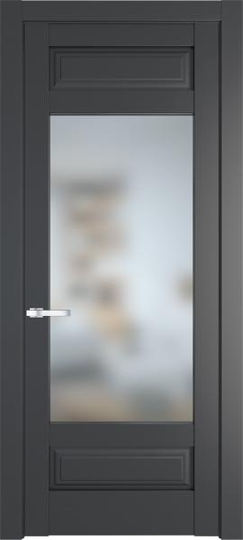 Остекленная дверь Профиль дорс 4.3.3PD Графит в эмалевом покрытии