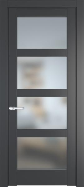 Остекленная дверь Профиль дорс 4.4.2PD Графит в эмалевом покрытии