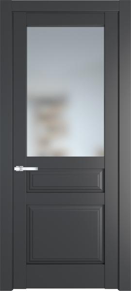 Остекленная дверь Профиль дорс 4.5.3PD Графит в эмалевом покрытии
