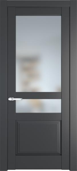 Остекленная дверь Профиль дорс 4.5.4PD Графит в эмалевом покрытии
