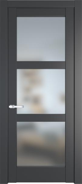 Остекленная дверь Профиль дорс 4.6.2PD Графит в эмалевом покрытии