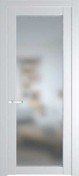 Остекленная дверь Профиль дорс 2.1.2PD Крем вайт в эмалевом покрытии