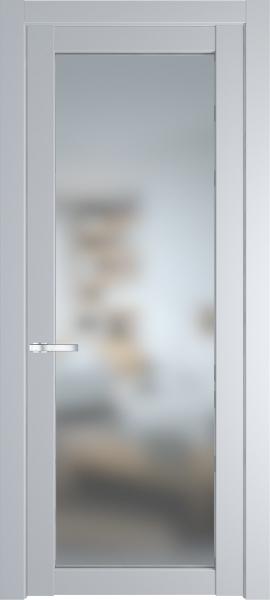 Остекленная дверь Профиль дорс 1.1.2PD Лайт грей в эмалевом покрытии