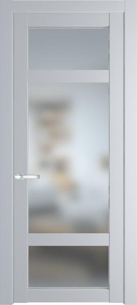 Остекленная дверь Профиль дорс 2.3.2PD Лайт грей в эмалевом покрытии
