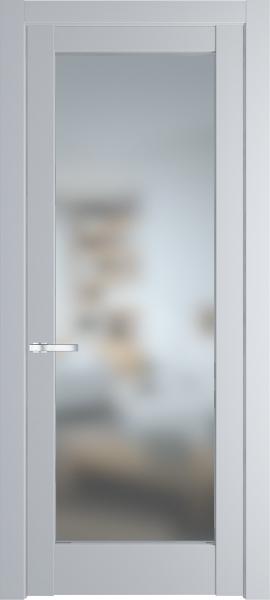 Остекленная дверь Профиль дорс 4.1.2PD Лайт грей в эмалевом покрытии
