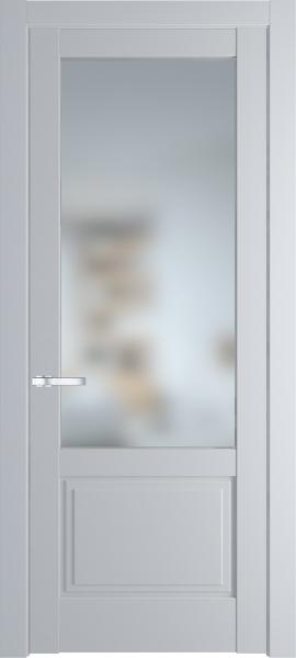 Остекленная дверь Профиль дорс 3.2.2PD Лайт грей в эмалевом покрытии