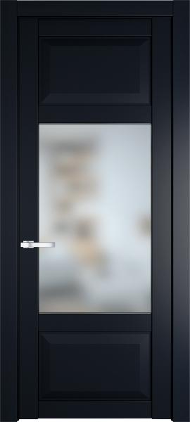 Остекленная дверь Профиль дорс 1.3.3PD Нэви блу в эмалевом покрытии