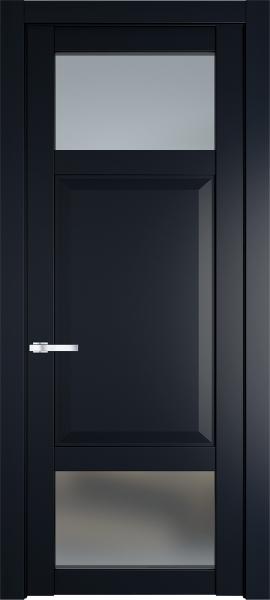 Остекленная дверь Профиль дорс 1.3.4PD Нэви блу в эмалевом покрытии