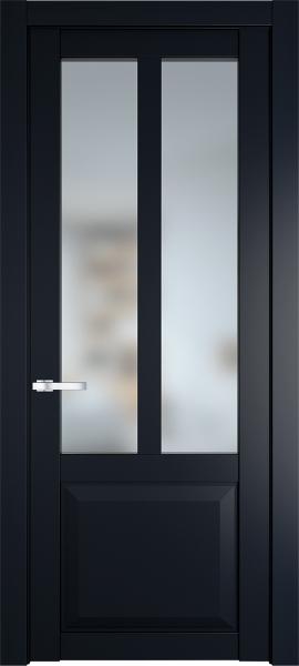 Остекленная дверь Профиль дорс 1.8.2PD Нэви блу в эмалевом покрытии