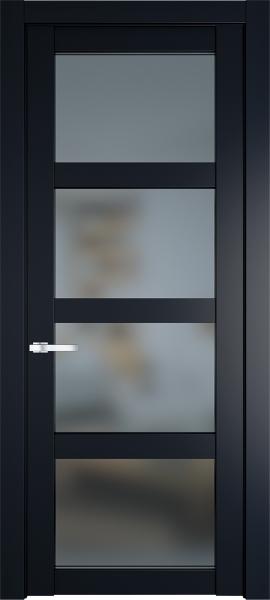 Остекленная дверь Профиль дорс 2.4.2PD Нэви блу в эмалевом покрытии