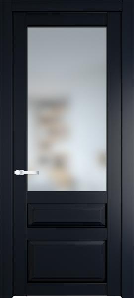 Остекленная дверь Профиль дорс 2.5.3PD Нэви блу в эмалевом покрытии