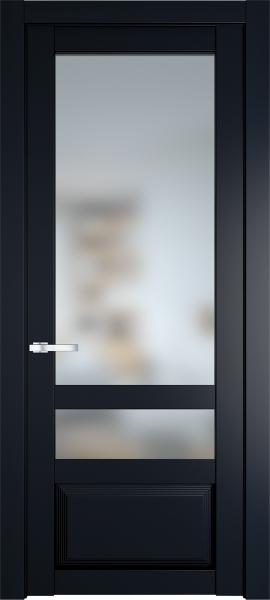 Остекленная дверь Профиль дорс 2.5.4PD Нэви блу в эмалевом покрытии
