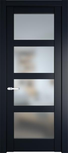 Остекленная дверь Профиль дорс 3.4.2PD Нэви блу в эмалевом покрытии