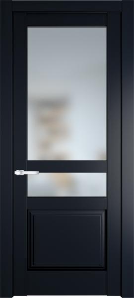 Остекленная дверь Профиль дорс 4.5.4PD Нэви блу в эмалевом покрытии