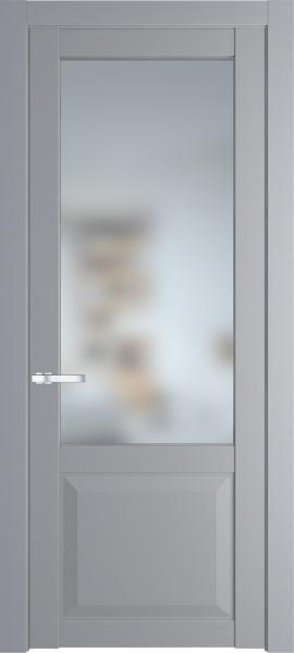 Остекленная дверь Профиль дорс 1.2.2PD Смоки (Ral 870-02) в эмалевом покрытии