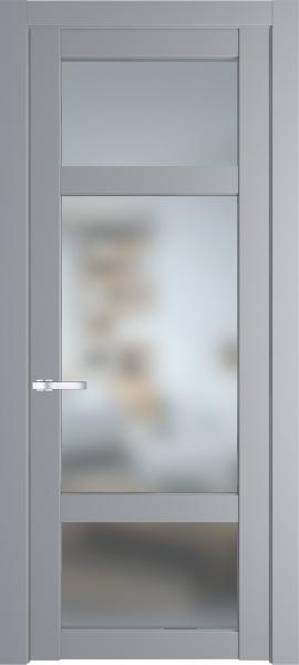 Остекленная дверь Профиль дорс 1.3.2PD Смоки (Ral 870-02) в эмалевом покрытии