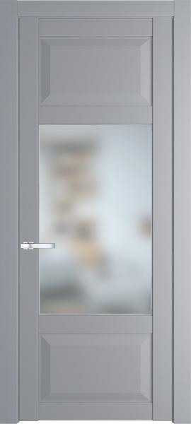Остекленная дверь Профиль дорс 1.3.3PD Смоки (Ral 870-02) в эмалевом покрытии