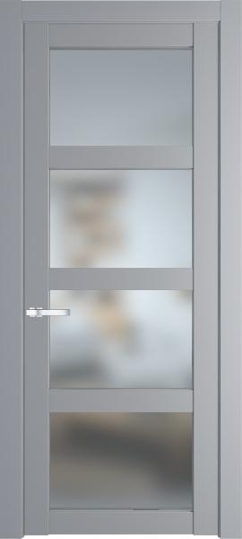 Остекленная дверь Профиль дорс 1.4.2PD Смоки (Ral 870-02) в эмалевом покрытии