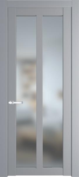 Остекленная дверь Профиль дорс 1.7.2PD Смоки (Ral 870-02) в эмалевом покрытии