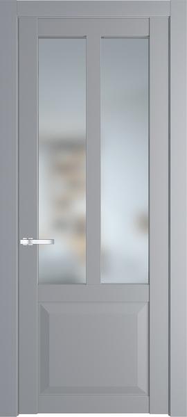 Остекленная дверь Профиль дорс 1.8.2PD Смоки (Ral 870-02) в эмалевом покрытии