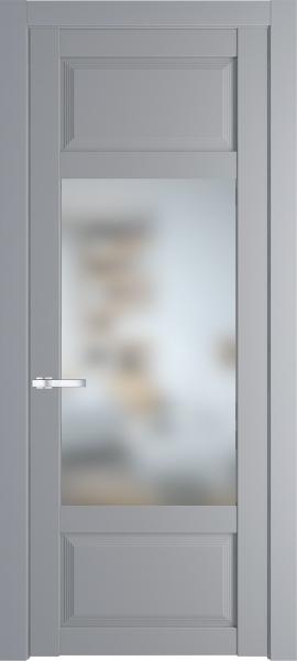 Остекленная дверь Профиль дорс 2.3.3PD Смоки (Ral 870-02) в эмалевом покрытии