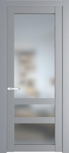 Остекленная дверь Профиль дорс 2.5.2PD Смоки (Ral 870-02) в эмалевом покрытии