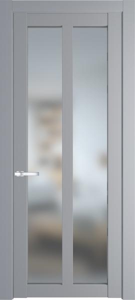 Остекленная дверь Профиль дорс 2.7.2PD Смоки (Ral 870-02) в эмалевом покрытии