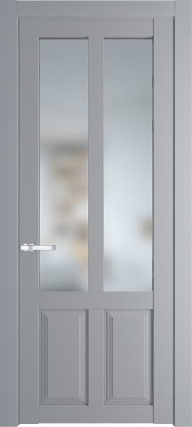 Остекленная дверь Профиль дорс 2.8.2PD Смоки (Ral 870-02) в эмалевом покрытии