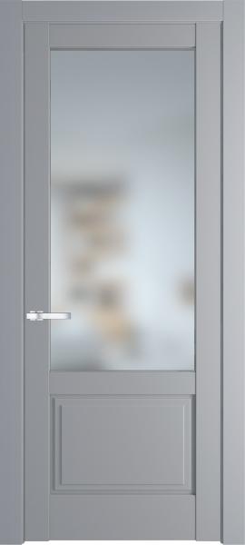 Остекленная дверь Профиль дорс 3.2.2PD Смоки (Ral 870-02) в эмалевом покрытии