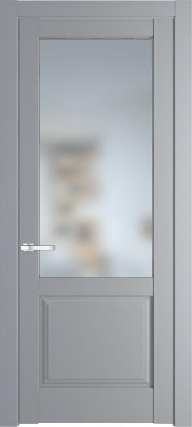 Остекленная дверь Профиль дорс 4.2.2PD Смоки (Ral 870-02) в эмалевом покрытии