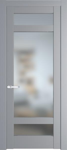 Остекленная дверь Профиль дорс 4.3.2PD Смоки (Ral 870-02) в эмалевом покрытии