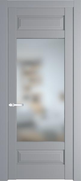 Остекленная дверь Профиль дорс 4.3.3PD Смоки (Ral 870-02) в эмалевом покрытии