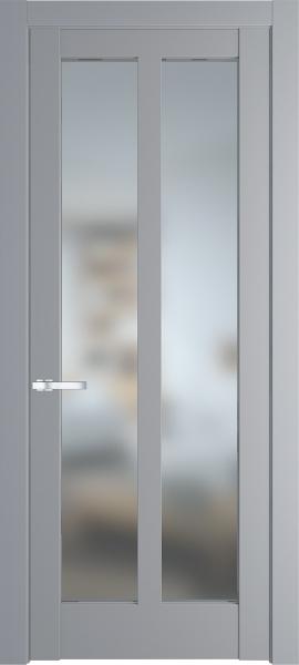 Остекленная дверь Профиль дорс 4.7.2PD Смоки (Ral 870-02) в эмалевом покрытии