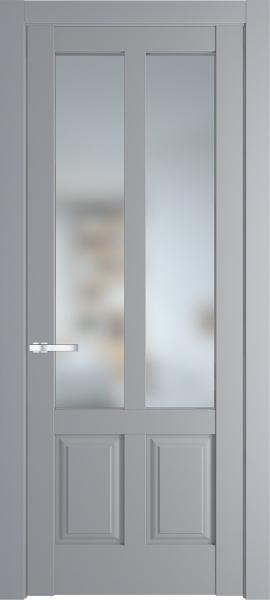 Остекленная дверь Профиль дорс 4.8.2PD Смоки (Ral 870-02) в эмалевом покрытии