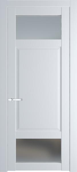 Остекленная дверь Профиль дорс 2.3.4PD Вайт в эмалевом покрытии