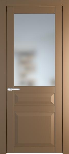 Остекленная дверь Профиль дорс 1.5.3PD Перламутр золото в эмалевом покрытии