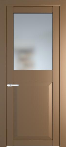 Остекленная дверь Профиль дорс 1.6.2PD Перламутр золото в эмалевом покрытии