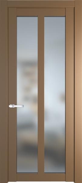 Остекленная дверь Профиль дорс 1.7.2PD Перламутр золото в эмалевом покрытии