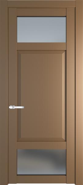 Остекленная дверь Профиль дорс 2.3.4PD Перламутр золото в эмалевом покрытии