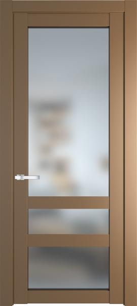 Остекленная дверь Профиль дорс 2.5.2PD Перламутр золото в эмалевом покрытии