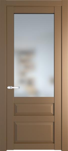 Остекленная дверь Профиль дорс 2.5.3PD Перламутр золото в эмалевом покрытии