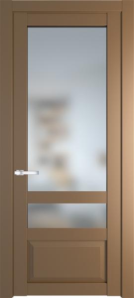 Остекленная дверь Профиль дорс 2.5.4PD Перламутр золото в эмалевом покрытии