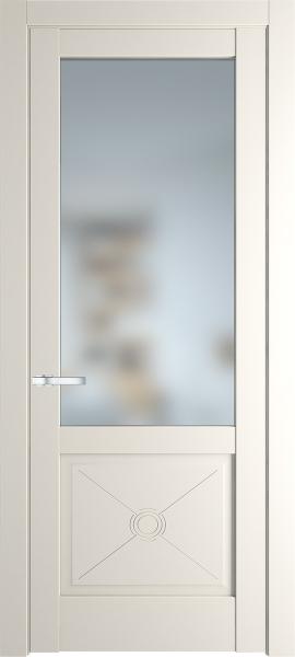 Дверь Профиль дорс 1.2.2PM Перламутр белый - со стеклом