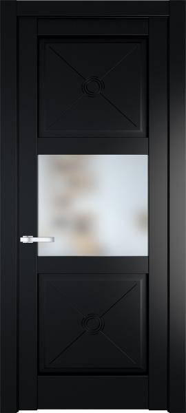 Остекленная дверь Профиль дорс 1.4.2PM Блэк в эмалевом покрытии