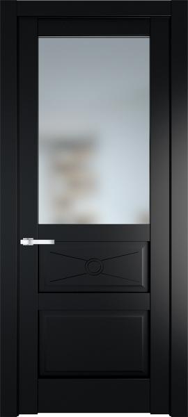 Остекленная дверь Профиль дорс 1.5.2PM Блэк в эмалевом покрытии