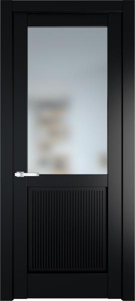 Остекленная дверь Профиль дорс 2.2.2PM Блэк в эмалевом покрытии
