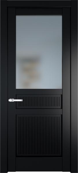Остекленная дверь Профиль дорс 2.3.2PM Блэк в эмалевом покрытии