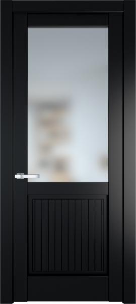 Остекленная дверь Профиль дорс 3.2.2PM Блэк в эмалевом покрытии