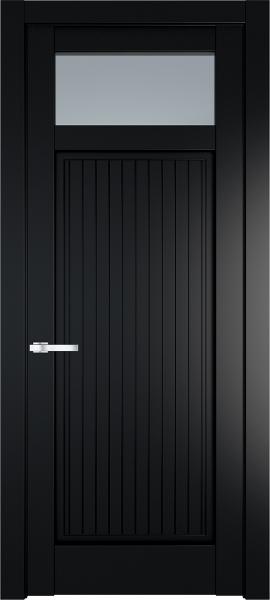 Остекленная дверь Профиль дорс 3.3.2PM Блэк в эмалевом покрытии